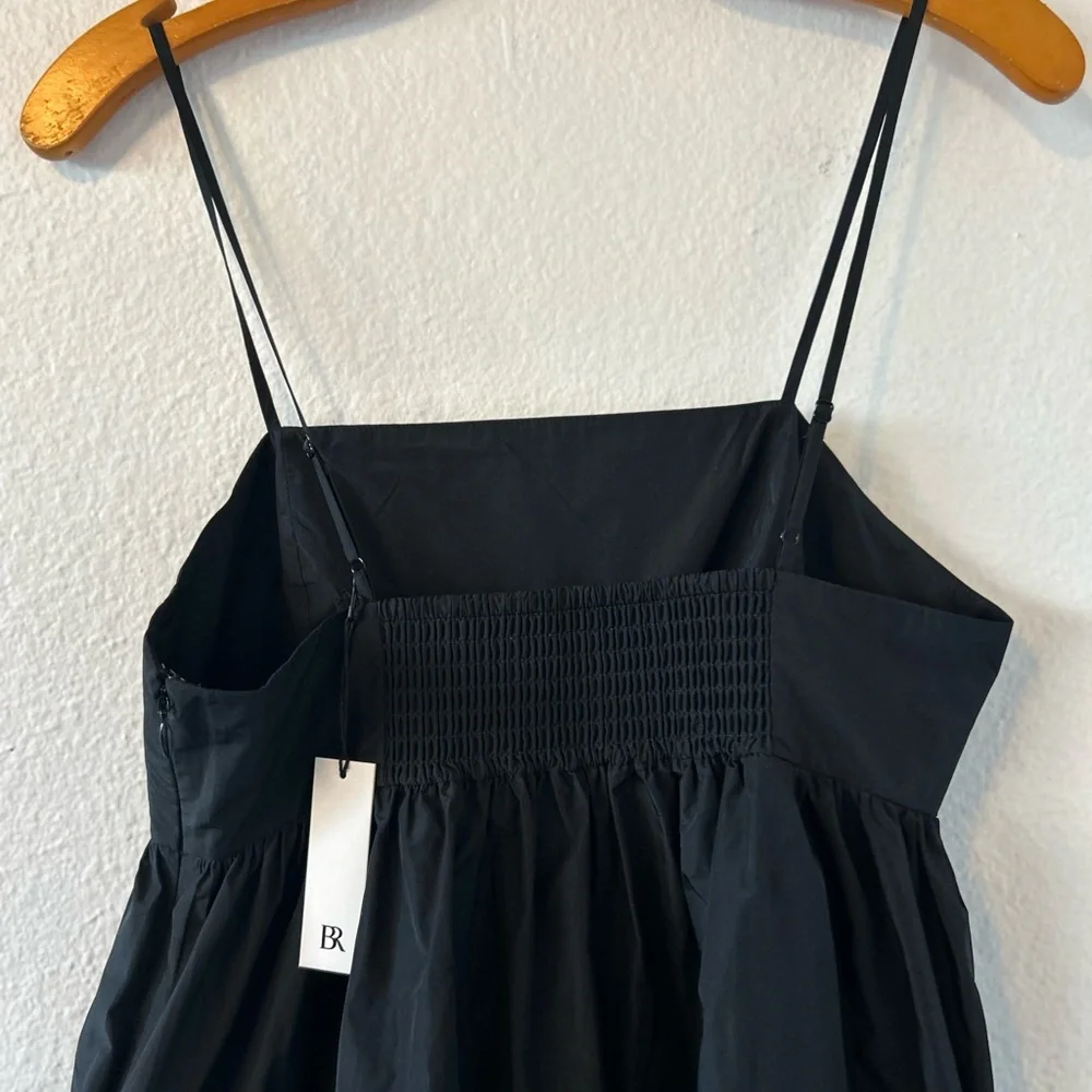 Banana Republic Ariella Taffeta Black Midi Dress Size 6 - Picture 8 of 10